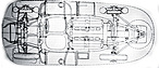 Grundriss des Chassis des Alfa Romeo Tipo 163 (© Archiv/Gioacchino Colombo_ed, 1941) Grundriss des Chassis des Alfa Romeo Tipo 163 (© Archiv/Gioacchino Colombo_ed, 1941)