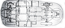 Bild: Grundriss des Chassis des Alfa Romeo Tipo 163