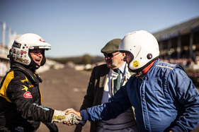 Handshake mit Publikumsliebling NIck Swift - Goodwood Revival 2019