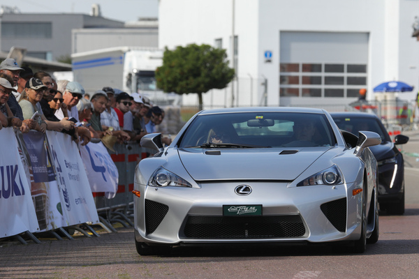 Image: Hannes Gautschi drives the Lexus LF around the course for the opening - 31st Oldtimer Grand Prix Safenwil 2023