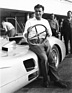 Hans Herrmann mit seinem Mercedes-Benz W198 im Jahr 1955