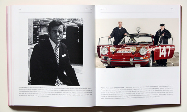 Bild Hans Mezger, Peter Falk und Herbert Linge - Buch "70 Jahre Porsche Sportwagen"