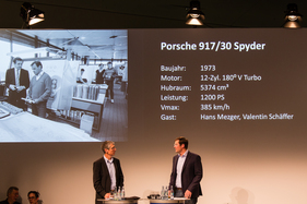 Hans Mezger und Valentin Schäffer erzählen vom Porsche 917-30 Spyder (1973) - an der Porsche Sound Nacht 2014