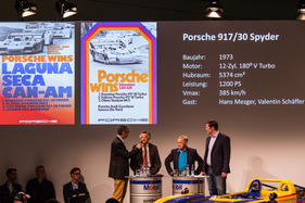Hans Mezger und Valentin Schäffer erzählen vom Porsche 917/30 Spyder (1973) - an der Porsche Sound Nacht 2014