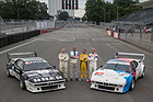 Harald Grohs, Jochen Neerpasch (Vater vom M1), Jan Lammes und Marc Surer (v.l.n.r.) mit BMW M1 Procar am Norisring 2019