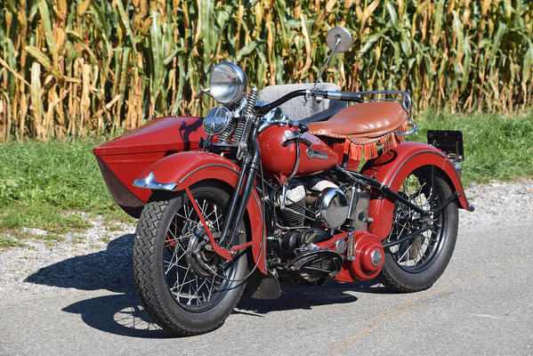Harley-Davidson WLA 750 Sidecar (1942) - als Lot 20 an der Versteigerung der Oldtimer Galerie Toffen am 20. Oktoberl 2018
