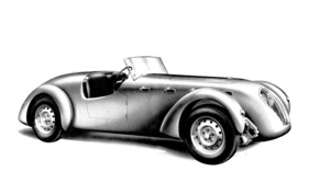 Healey Silverstone (1950) - Abbildung aus einem Verkaufsprospekt