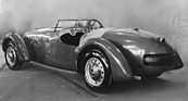 Healey Silverstone (1950) - mit als Stossstange verwendetem Reserverad - Genfer Autosalon 1950