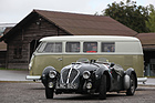 Bild: Healey Silverstone - und ein VW-Bus dahinter - OSMT Zug im September 2017