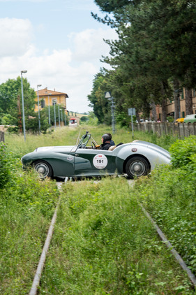 Healey Westland Roadster (1950) an der Mille Miglia 2013