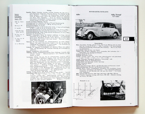 Bild Heels "Motor-Kritik-Testbuch" - Adler Trumpf 1,7 Liter