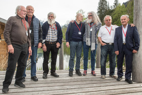 Heini Mader, Geyr, ein Porsche-Mechaniker, Siegried Brunn, Daniel Müller, Wolfgang Ahrens und Valentin Schäffer - Herbert Müller Memorial Day und Memorial Rallye 2021