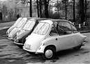 Heinkel Kabine (1955) - Dreirad-Versionen in Reih und Glied