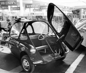 Heinkel Kabine (1956) - am Genfer Automobilsalon von 1956 wurde um Kunden geworben