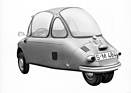 Heinkel Kabine (1957) - Heckansicht der 200 cm3 Version mit Zwillingsrädern