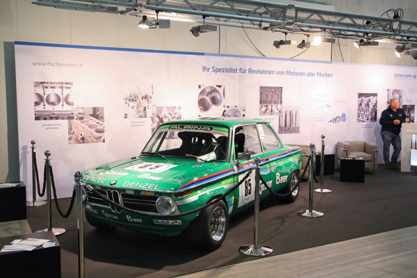 Heisser BMW 2002 auf dem Stand von Fischer+Sohn - Swiss Classic World Luzern 2019