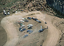Helikopter filmen das Renngeschehen - Bergrennen Pikes Peak 1985