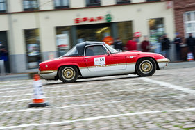 Henderickx und Pyck in ihrem Lotus Elan S4 (1969) an der Poppy Rally 2015