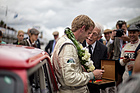 Henry Mann, Co-Pilot von Tom Kristensen gewann das zweite Rennen - St. Mary's Trophy - Goodwood Revival 2015