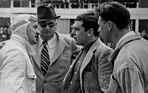 Hermann Lang, Alfred Neubauer, Rudolf Uhlenhaut und Willy Zimmer - Grosser Preis von Frankreich in Reims (1954)