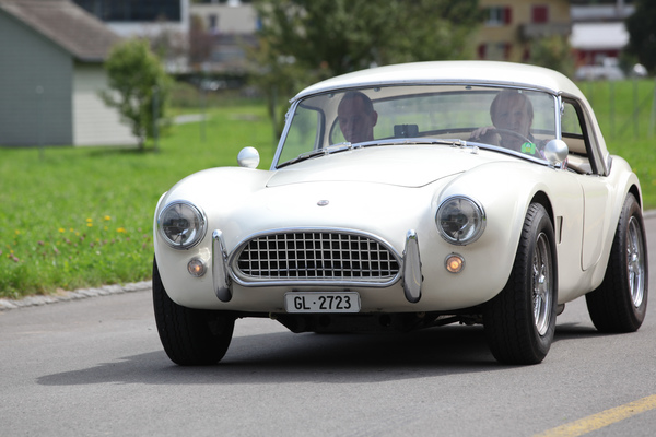 Herrlicher AC Ace Bristol bei der Ankunft - British Car Meeting Mollis 2017