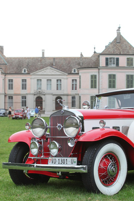Herrschaftlicher Vorkriegs-Cadillac vor herrschaftlicher Kulisse - Concours d'Elégance Suisse "spéciale" 2021 in Coppet