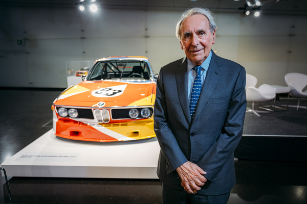 Hervé Poulain und das erste Art Car, ein BMW 3.0 CSL mit der Bemalung von Calder - BMW Art Cars Sonderschau im BMW-Museum in München 2018