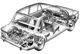 Hillman Imp (1964) - Durchsichtszeichnung