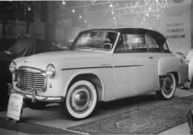 Hillman Minx Californian (1954) - preiswürdige und elegante Faux-Cabriolet-Variante - Genfer Automobilsalon 1954