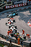Hinter Philippe Alliot stauen sich beim Grand Prix von Monaco im Jahr 1989 Eddie Cheever, Alain Prost und Ivan Capelli