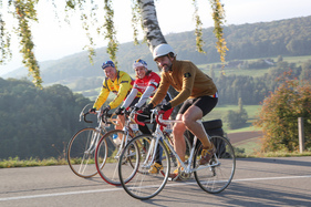 Historische Fahrräder bei der Bergfahrt - Memorial Bergrennen Opfertshofen "Rendezvous am Kleinen Klausen" 2021