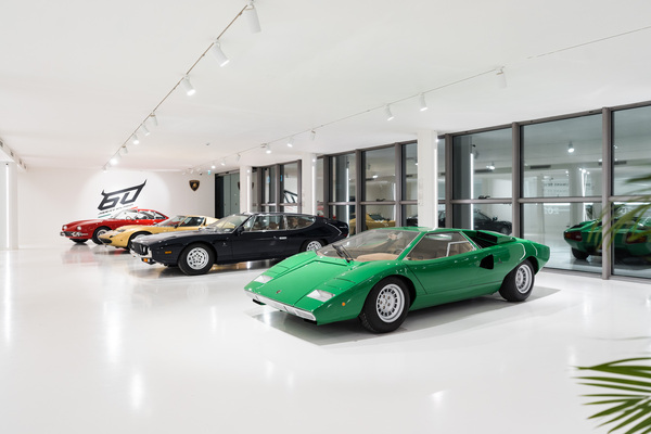 Image: Historic Lamborghinis are one of the three focal points - Museo Automobili Lamborghini
