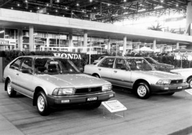 Honda Accord Coupé EX (1982) - am Genfer Automobilsalon von 1982 - die 82-er-Modelle sind aerodynamischer gestaltet
