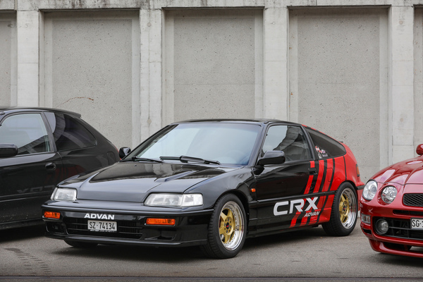 Honda CRX (1990) - im Streifenlook - Japanese Car Meeting Kemptthal 2025