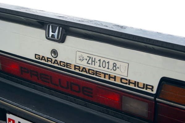 Honda-Heck mit Lesestoff für eine ganze Woche – Oldtimer-Treff Shopping-Raststätte Würenlos 2024