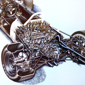 Honda RA 272 (1965) - Nein, kein Uhrwerk, sondern die Zahnradkaskade im Motor-Getriebe-Kompaktpaket