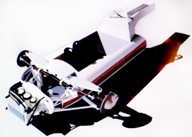 Honda RA 302 (1968) - Chassisausleger hinten für den V- 120-Grad-Motor