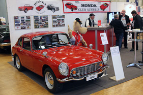 Honda S 600 Coupé (1965) - befindet sich seit 1966 in der Schweiz, letzter Handwechsel 1991 - auf dem Honda-Clubstand - Oldtimer- und Teilemarkt Fribourg 2014 (1965)
