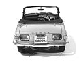 Honda S800 (1968) - Heckansicht des Cabrios S800M mit Rechtslenkung