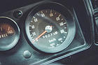 Honda Z600 (1972) - der Tacho reicht bis 160 km/h