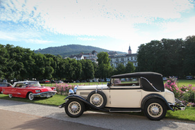 Horch 470 Cabrio (1932) - contrast to the Ford Thunderbird - 40th Oldtimer-Meeting Baden-Baden 2016