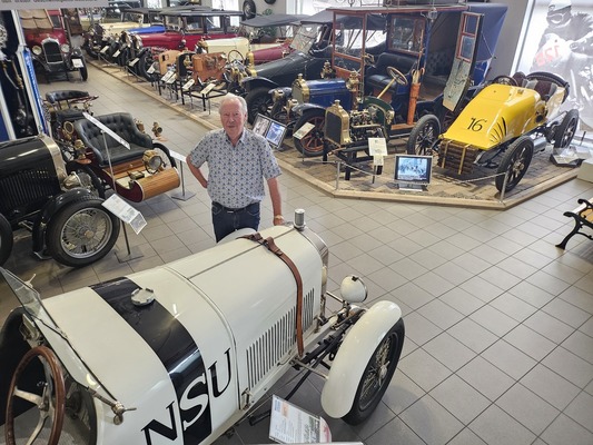 Image: Horst Schultz and the NSU pre-war exhibition at the Museum Autovision