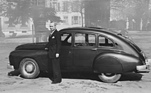 Bild: Hotchkiss-Grégoire R (1950) - J. A. Grégoire mit seinem Prototyp