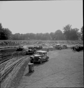 Hudson  - Nicht für Jedermann - Stockcar-Rennen in den späten Fünfzigerjahren, gut sichtbar ein Hudson