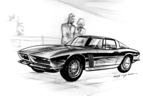 ISO-Grifo A3L Coupé (1963) - Zeichnung vom Designer Giorgetto Giugiaro