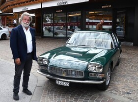 Igor Ustinov mit dem 1969er Maserati Quattroporte seines berühmten Vaters