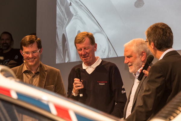Impressionen der Porsche Soundnacht 2016 - Dieter Landenberger mit Walter Röhrl und Roland Kussmaul