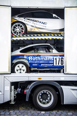 Impressionen vom Concours d'Elégance Schloss Bensberg Classics 2013 - Anliederung der Porsche-Fahrzeuge für die Sonderschau
