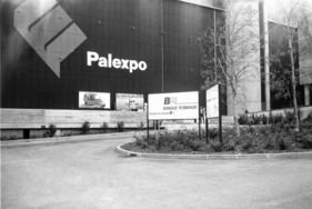 Impressionen vom Genfer Automobilsalon 1983 - Der Eingangsbereich der Palexpo-Hallen