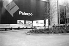 Impressionen vom Genfer Automobilsalon 1983 - Der Eingangsbereich der Palexpo-Hallen
